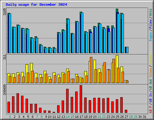 Daily usage for December 2024