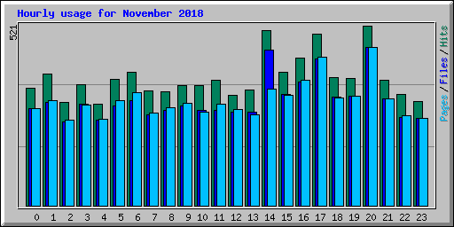 Hourly usage for November 2018