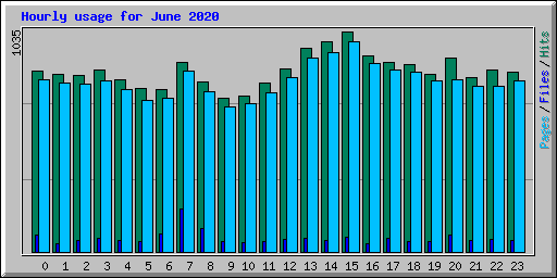 Hourly usage for June 2020