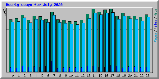 Hourly usage for July 2020