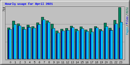 Hourly usage for April 2021