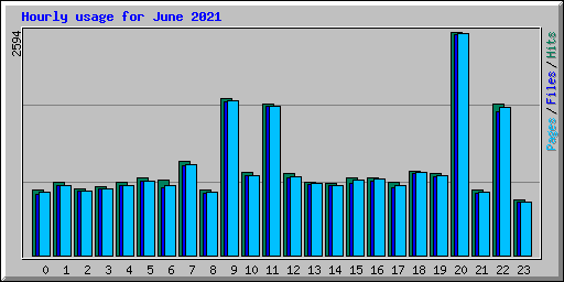 Hourly usage for June 2021