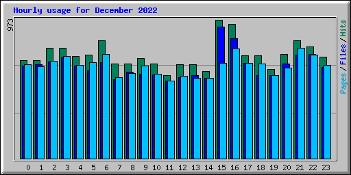 Hourly usage for December 2022