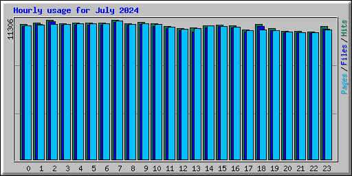 Hourly usage for July 2024