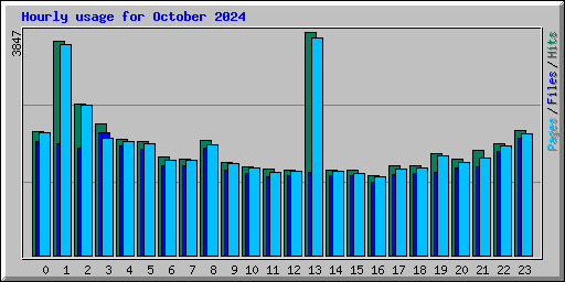 Hourly usage for October 2024