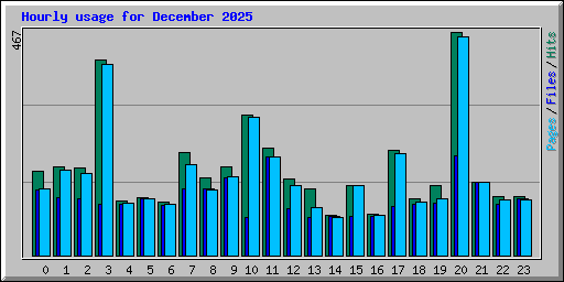 Hourly usage for December 2025