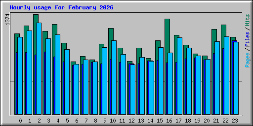 Hourly usage for February 2026